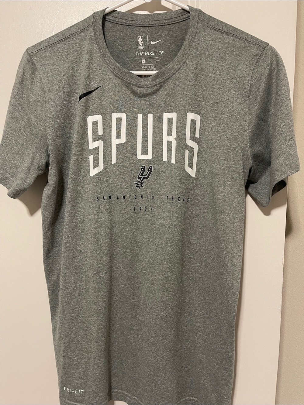 Nike Gray San Antonio Spurs Dri-FIT Short Sleeve Tee